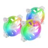 Pack 3 Ventiladores ARGB Mars Gaming MF-3A - 12cm - Blanco - Iluminación RGB