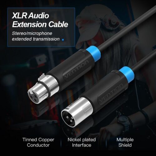 art_ven-cab20bbfbj_2 Cable Estéreo XLR Macho-Hembra Vention 5m - Calidad Profesional