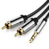 art_ven-cab20bcfbf_1-1 Cable Estéreo Vention BCFBF - Jack 3.5 a 2x RCA Macho, 1m - Negro