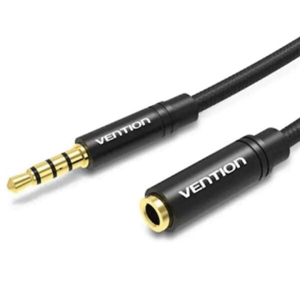 art_ven-cab20bhbbg_1-1 Cable Estéreo Vention 1.5m - Jack 3.5 Macho a Hembra - Negro