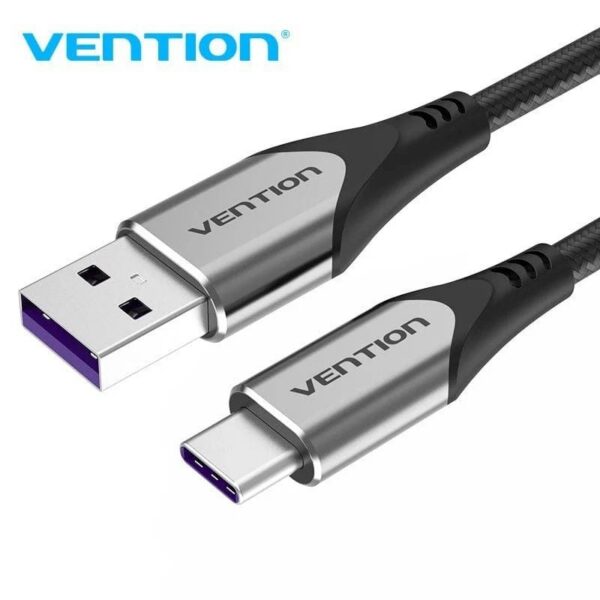 Cable USB Tipo-C Vention 1.5m - 100W, 480Mbps, Gris