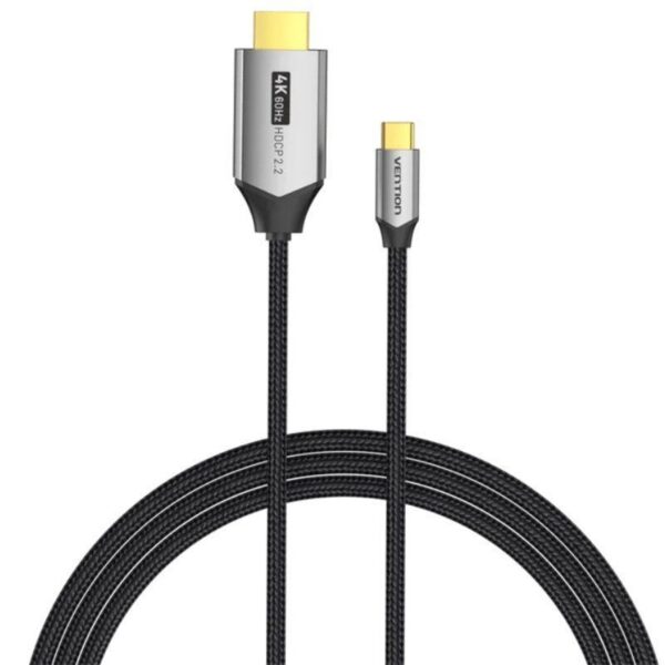 Cable HDMI 2.0 4K USB Tipo-C a HDMI Macho - 1m - Negro - Vention
