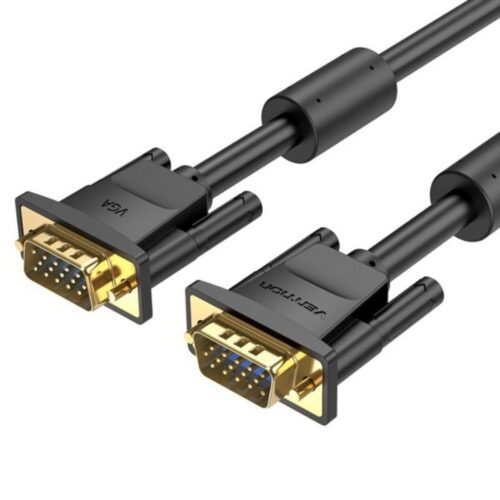 Cable VGA Macho-Macho 2m Negro - Alta Calidad para Monitores y Proyectores