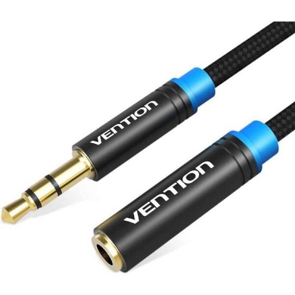 art_ven-cab20vab-b06-b300-m_1-1 Cable Estéreo Vention VAB-B06-B300-M - 3m Negro - Jack 3.5 Macho a Hembra