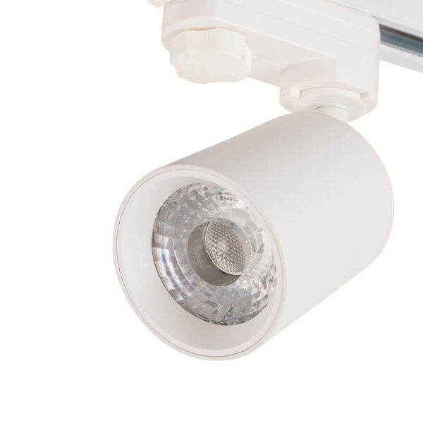 Foco de Carril Trifásico 10W COB Regulable Flicker Free Blanco 4000ºK [1916-TL-10W-T-W]