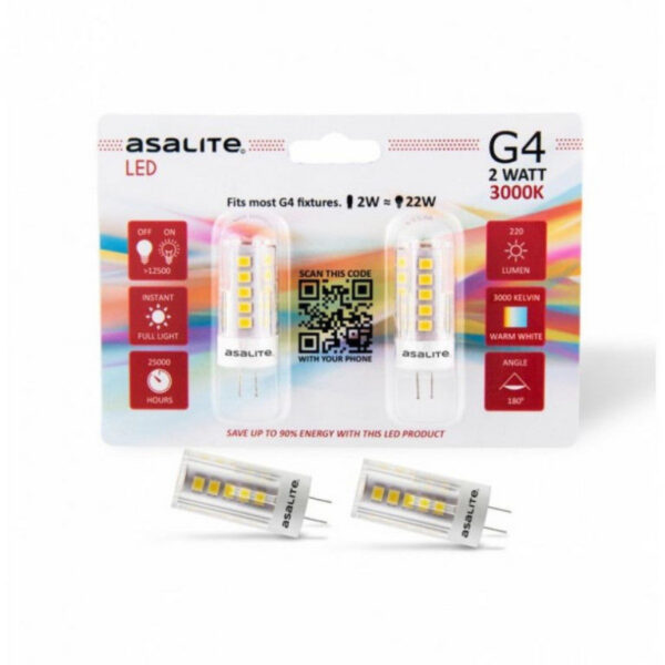 asal_0097_0 Bombilla LED Asalite G4 2W 220Lm 3000K IP20 [ASAL-0097