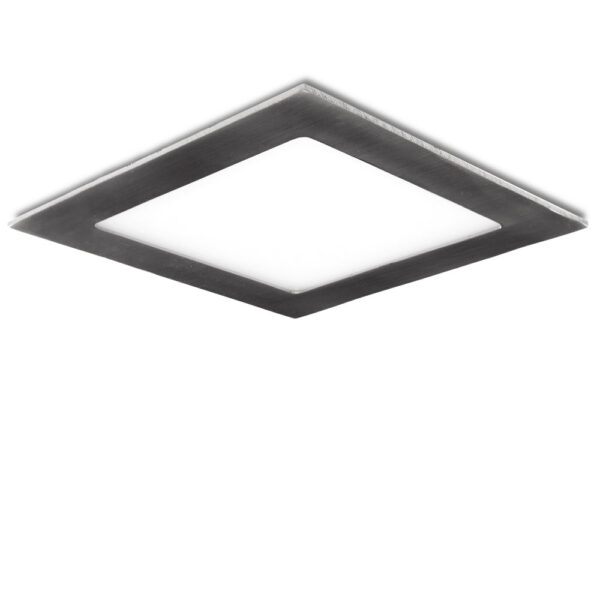 Placa LED 12W 1200Lm 6000ºK Cuadrada Niquel Satinado 50.000H [GL-CL-S12N-CW]