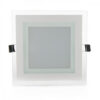 Foco Downlight LED 12W 1200Lm 6000ºK Cuadrado   Cristal 40.000H [GR-MB02-12W-CW]