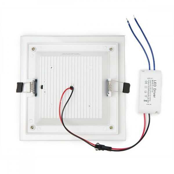 Foco Downlight LED 12W 1200Lm 6000ºK Cuadrado   Cristal 40.000H [GR-MB02-12W-CW]