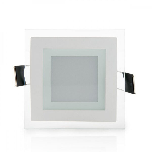 Foco Downlight LED 6W 600Lm 6000ºK Cuadrado   Cristal 40.000H [GR-MB02-6W-CW]