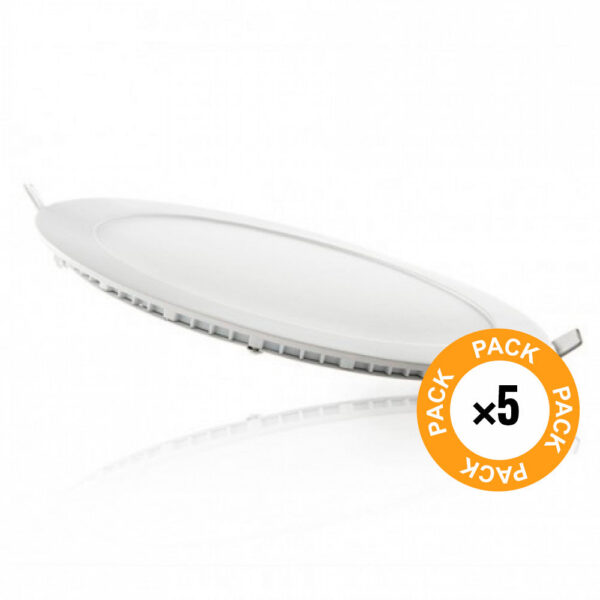 Pack 5 Placas LED 20W 2000Lm 6000ºK Circular 40.000H [HO-1027P5-CW]