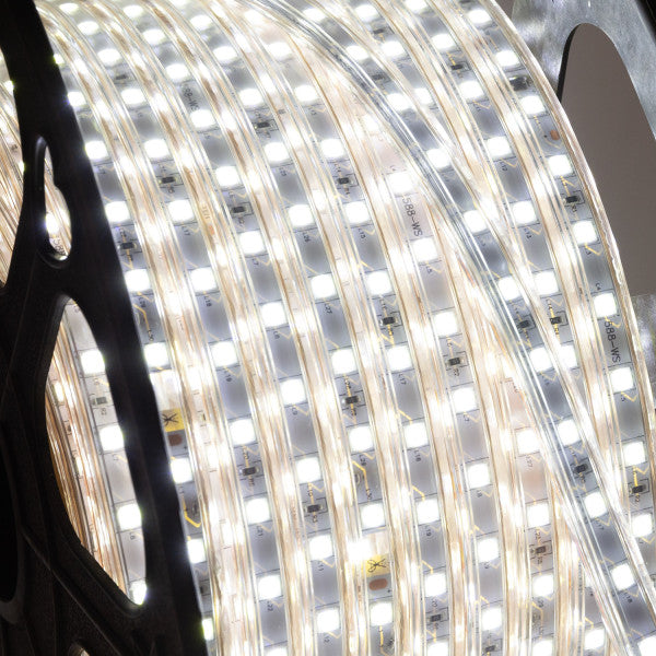 Tira de 60 LEDs/M 480W 24.000Lm 6000ºK SMD3528 220VAC IP65 x100M 40.000H  [HO-2203528-60-100MCW]