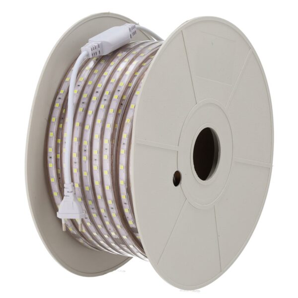 Tira de 60 LEDs/M 500W 42.000Lm 6000ºK SMD5050 220VAC IP65 x50M 40.000H  [HO-220-60-50M-CW]
