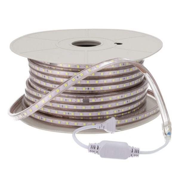 Tira de 60 LEDs/M 500W 42.000Lm 6000ºK SMD5050 220VAC IP65 x50M 40.000H  [HO-220-60-50M-CW]