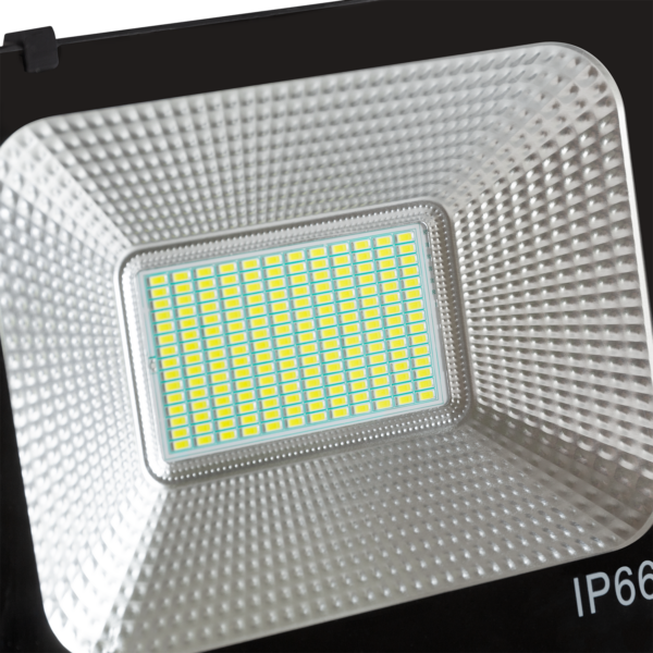 Foco Proyector LED 100W 10.000Lm 6000ºK Solar Sensor 100W + Control Remoto Panel 6V/25W 40.000H  [HO-626005-CW]