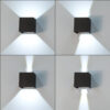 Aplique LED Exterior 2x5W 100Lm/W IP65 Negro 4000K [HO-APL06-IP65-B-W]