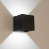 Aplique LED Exterior 2x5W 100Lm/W IP65 Negro 4000K [HO-APL06-IP65-B-W]