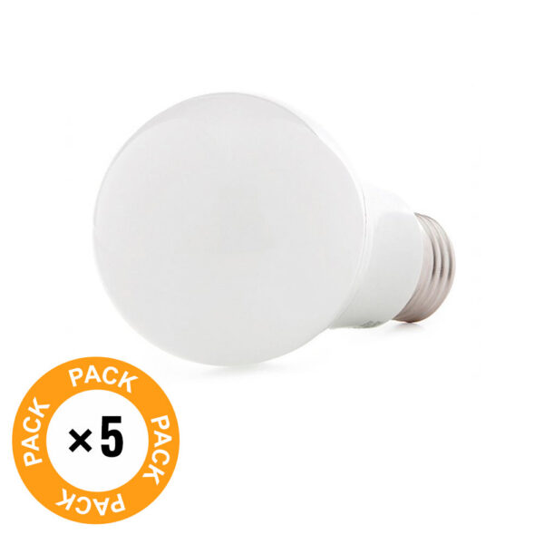 Pack 5 Bombillas LED E27 9W 1000Lm 6000ºK 40.000H [HO-ED-B3-E27-9W-CW-PK5-AP]