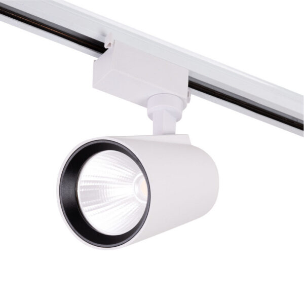 Foco de Carril LED 30W 2.700Lm CRI85 6000ºK Monofásico 40.000H [HO-FC-30W-W-CW]