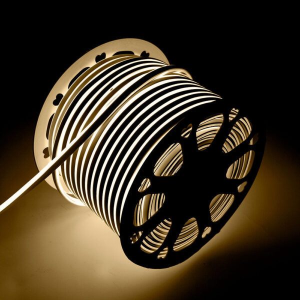 Tira LED Manguera "Neon Flex" 6W 6000ºK 220VAC 8x16mm Simple 120xSMD2835 6W/M x1M 40.000H  [HO-NSPVC8x16SOY220CW]