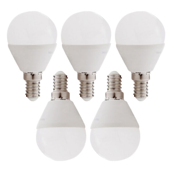 Pack 5 Bombillas LED E14 5W 500Lm 6000ºK 40.000H [HO-P45-E14-5W-RC-CW-PK5-AP]
