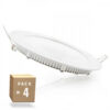 Pack 4 Placas LED 9W 900Lm 6000ºK 40.000H [HO-PLCIR9W-CW-4PK-AP]