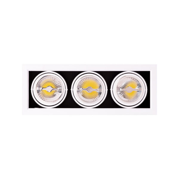Foco Downlight Cardan LED 36W 3.600Lm 6000ºK CREE RA►90 40.000H [JW-CAR-LED-3x12W-CW]