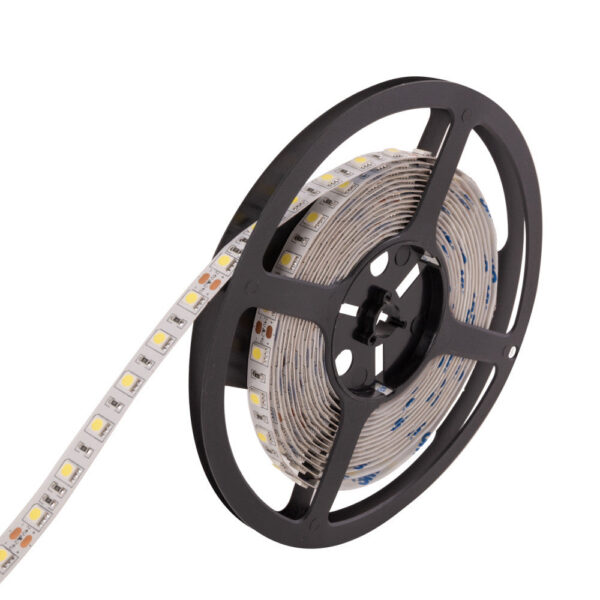 Tira LED 300 x SMD5050 14,4W/M 24VDC IP20 5M x 5M-Blanco Cálido