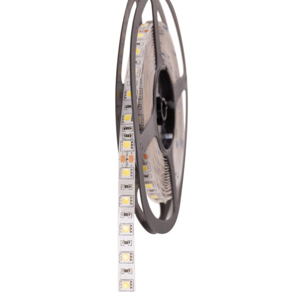 Tira LED 300 x SMD5050 14,4W/M 24VDC IP20 5M x 5M-Blanco Cálido