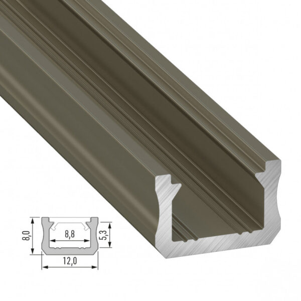 Perfíl Aluminio Tipo X 2,02M