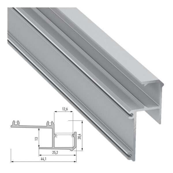 Perfíl Aluminio  IPA12 2,02M