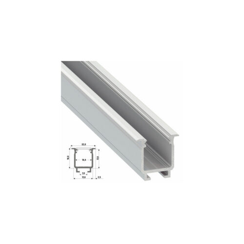 Perfíl Aluminio Tipo W 2,02M - Bruto