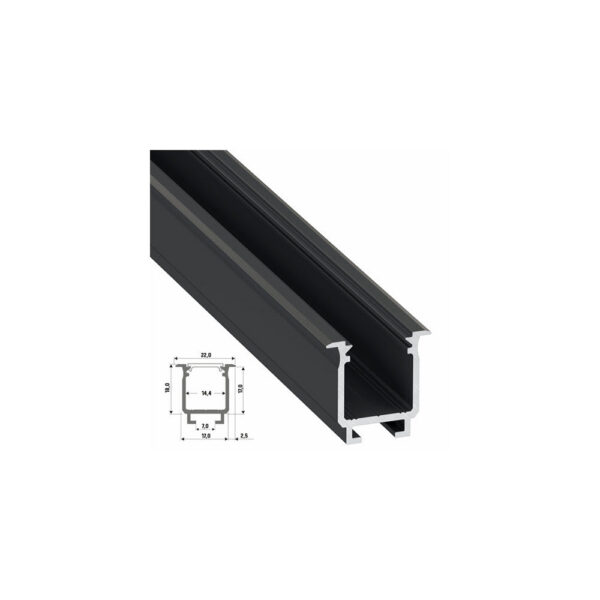 Perfíl Aluminio Tipo W 2,02M - Bruto