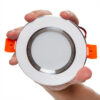 Foco Downlight LED 5W 400Lm 6000ºK Aro Plateado 40.000H [PCE-DL5W-P-CW]