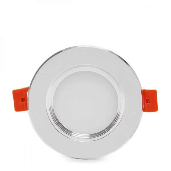 Foco Downlight LED 5W 400Lm 6000ºK Aro Plateado 40.000H [PCE-DL5W-P-CW]