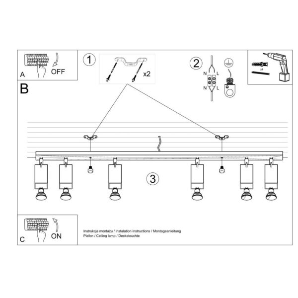 Lámpara de Techo "Merida-1" [SOL-SL.0460]