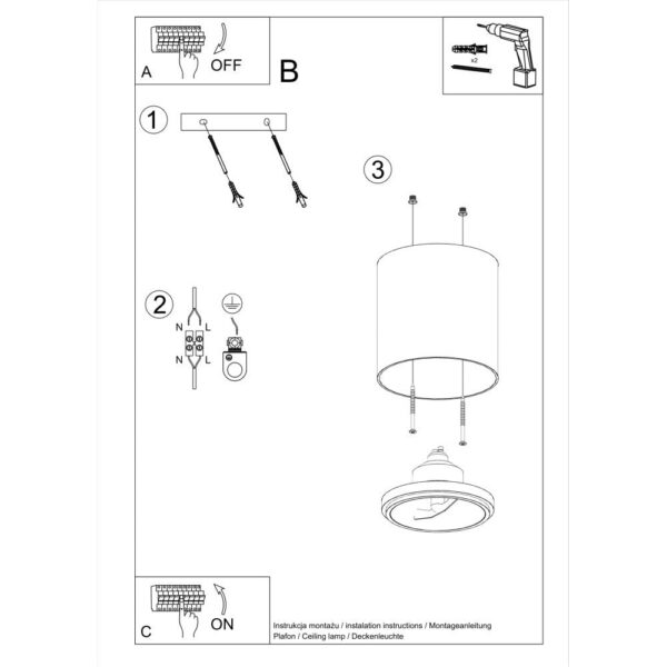 Lámpara de Techo "Tiube" [SOL-SL.0695]