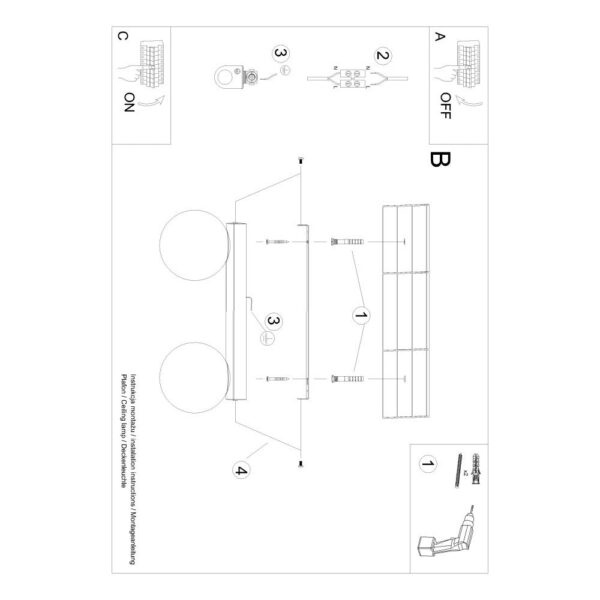 Lámpara de Techo YOLI 2 [SOL-SL.1147]