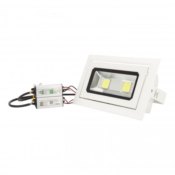 Foco Downlight LED 40W 3.600Lm 6000ºK Rectangular Basculante 40.000H [WR-RECTBAS-40W-CW]