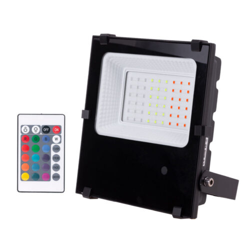 Foco Proyector LED 30W  IP65 Mando a Distancia RGB 40.000H [1916-NS-HVFL30W-F-RGB]