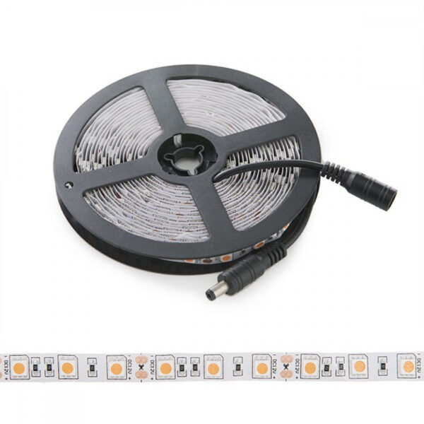 Tira de 300 LEDs 60W 2.100Lm SMD5050 12VDC IP20 Rosa x5M 40.000H  [CA-5050-300-IP25-PI]