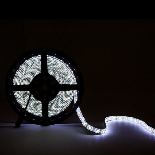 Tira de 60 LEDs/M 100W 6.900Lm CRI85 6000ºK SMD5054 12VDC IP65 x5M 40.000H [CA-60-5054-12-IP65-CW]-Blanco Frío