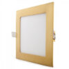 Placa LED 12W 1200Lm 2700ºK Cuadrada Dorado 50.000H [GL-CL-S12N-G-WW]