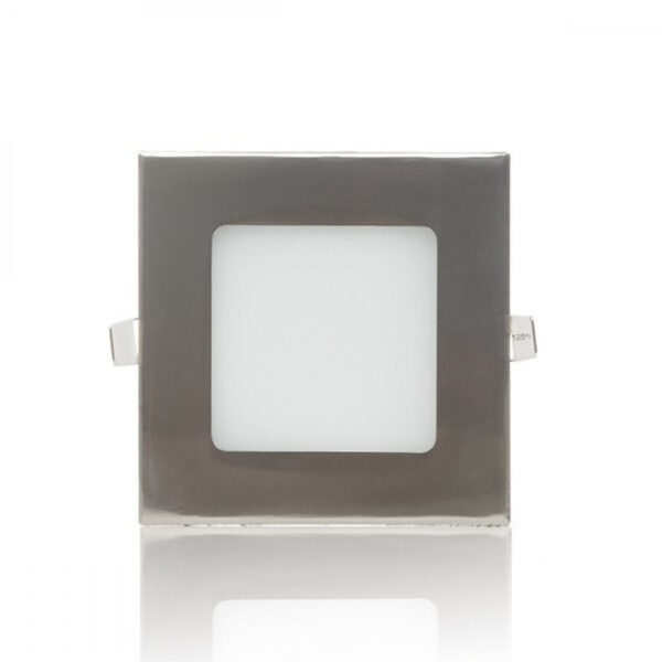 Placa LED 6W 600Lm 6000ºK Cuadrada Niquel Satinado 50.000H [GL-CL-S6N-CW]