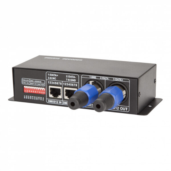 Controlador DMX512 RGB 12/24VDC 3 Canales 8A ► 288/576W