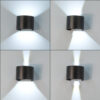 Aplique LED Exterior 2x5W 100Lm/W IP65 Negro 4000K [HO-APL07-IP65-B-W]