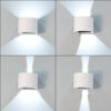 Aplique LED Exterior 2x5W 100Lm/W IP65 Blanco 4000K [HO-APL07-IP65-W-W]