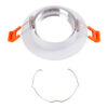 Aro Foco Downlight  Circular Basculante Aluminio Blanco 93Mm