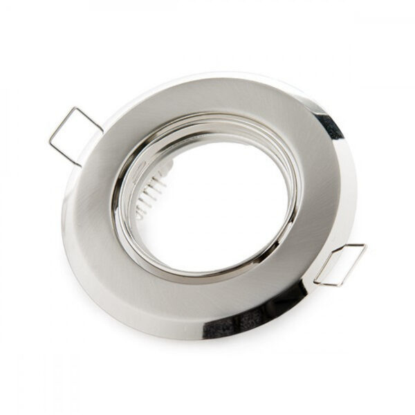 Aro Foco Downlight  Circular Basculante Acero 92M