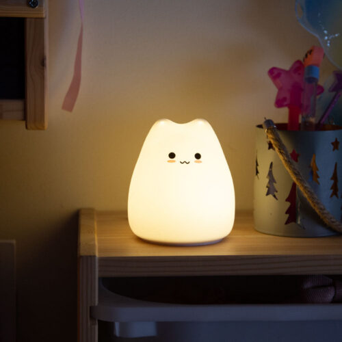 ho_cat_ww_cw_0 Lampara nocturna de mesa LED Infantil quitamiedos y recargable "Cat"